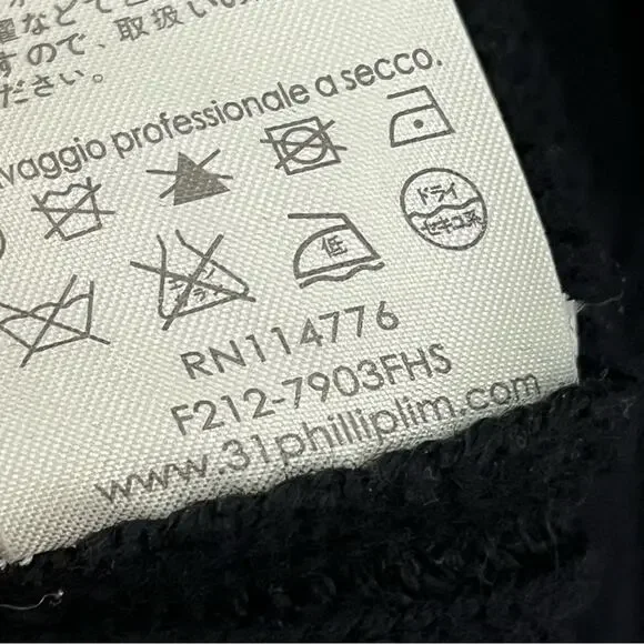 3.1 Philip Lim 2 100% Merino Wool Ribbed Sweater 0109 Dress Black and Cream - Picture 4 of 9